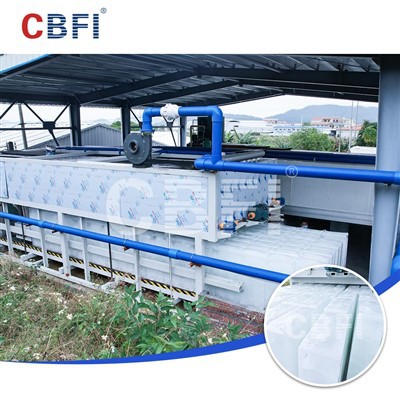 Peiriant gwneud iâ oeri pysgod CBFI 15 tunnell yn uniongyrchol