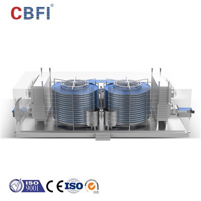 CBFI (Ffynhonnell iâ) Technoleg Peiriant Rhewi Troellog Porc Torrwch Troellog