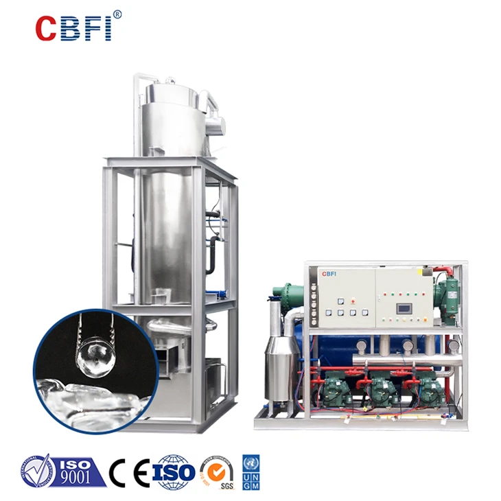 10-Ton Industrial Ice Maker Ar gyfer y Diwydiant Bwyd A Diod